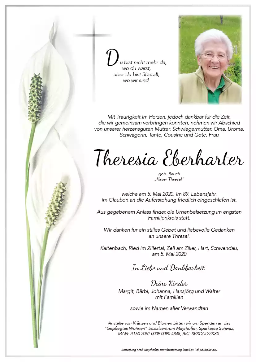 Parte von Theresia Eberharter